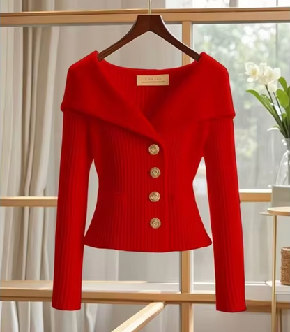 Praktische Strickjacke Damen Kurz Cardigan Übergröße
