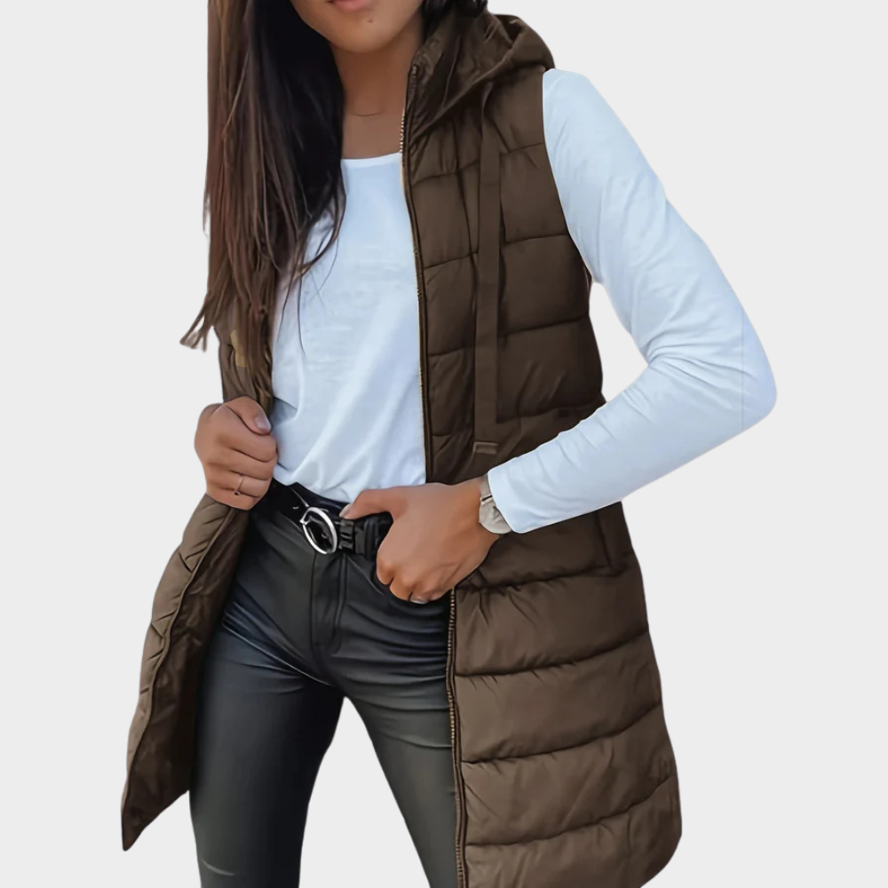 Warme Winterweste Mit Kapuze