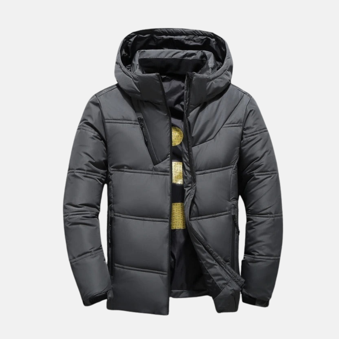 Praktische Steppjacke Kapuze Hüftlang