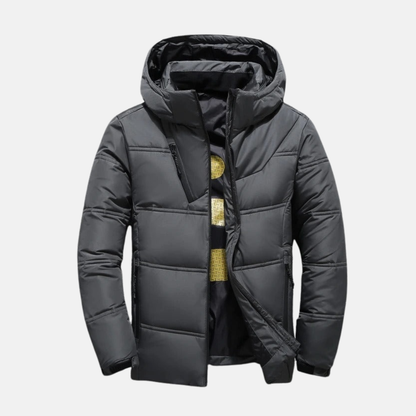 Praktische Steppjacke Kapuze Hüftlang