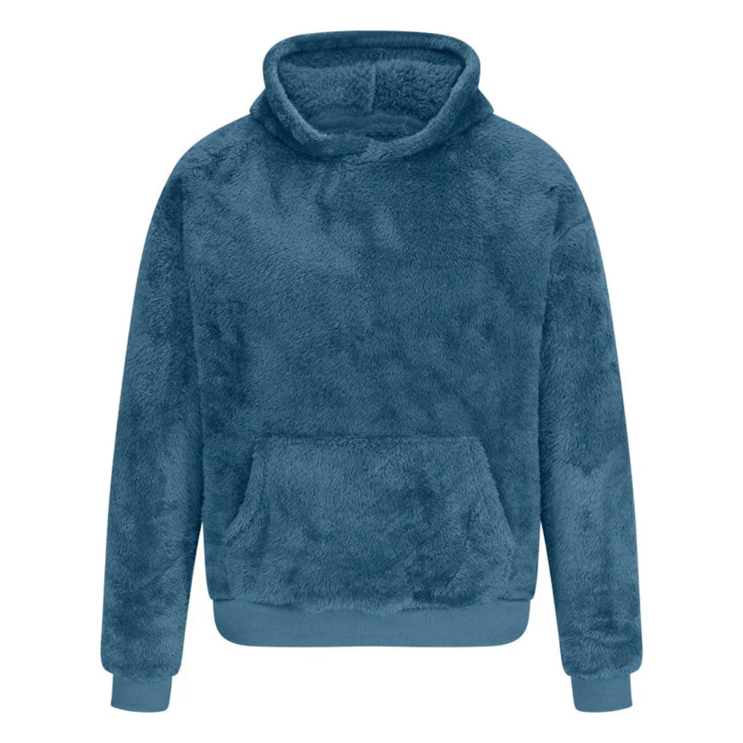 Weicher Flauschpullover mit Kapuze