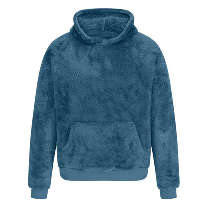 Weicher Flauschpullover mit Kapuze
