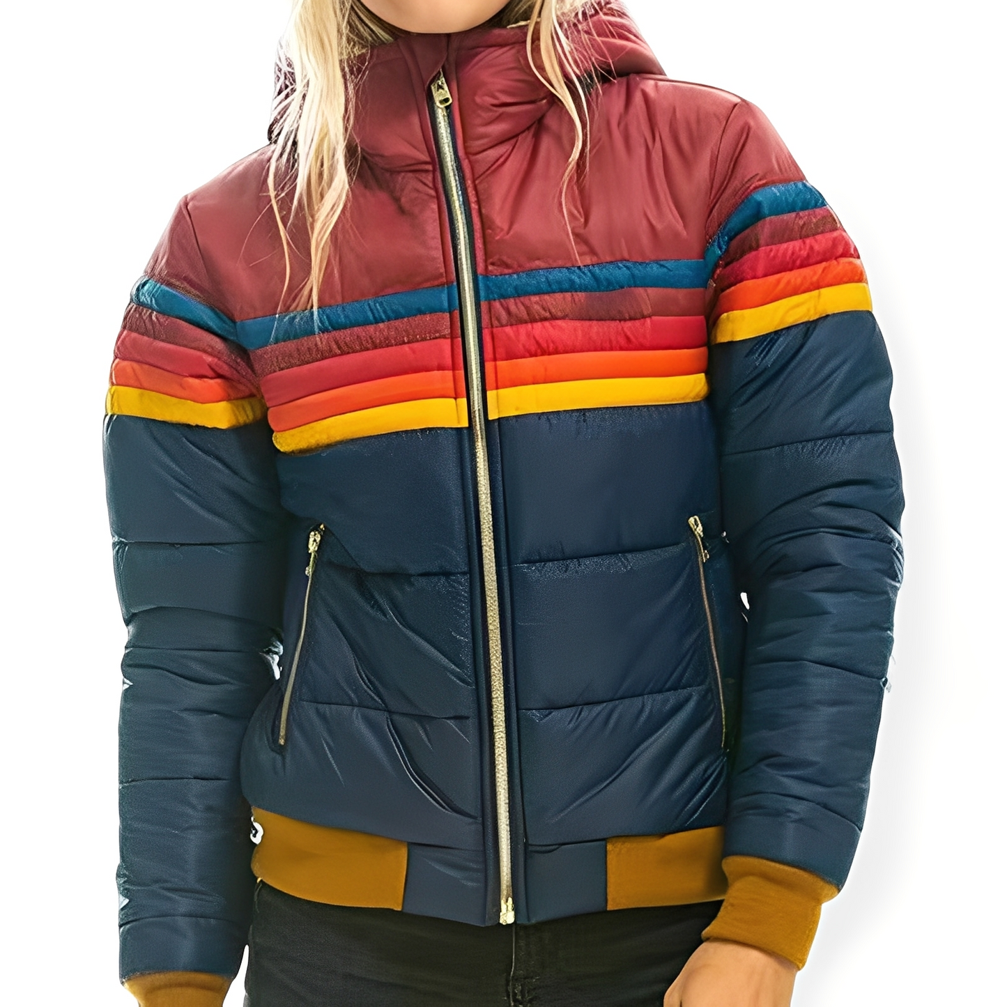 Stilvolle Frauenjacke mit Kapuze Modern