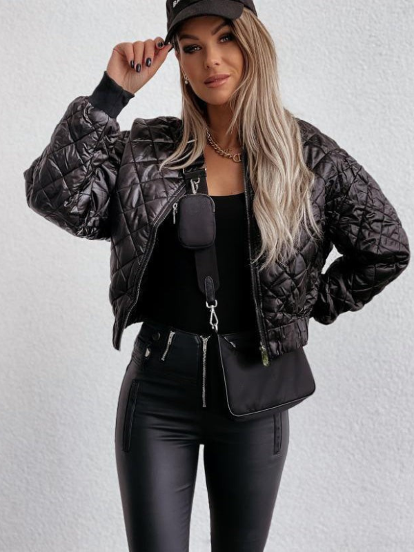 Stylische Damen Bomberjacke Mit Taschen