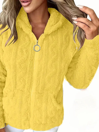 Klassischer Langarm Pullover mit Kapuze und Reißverschluss