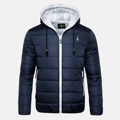 Daunenjacke Damen Warme Passform Kapuze Wasserabweisend - IdealeKleiden
