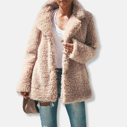 Weicher Fleece Mantel Oversized Teddy Design