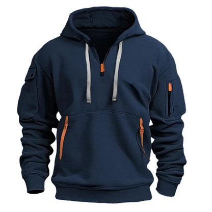 Stylische Herrenpullover Kapuze Modern - IdealeKleiden