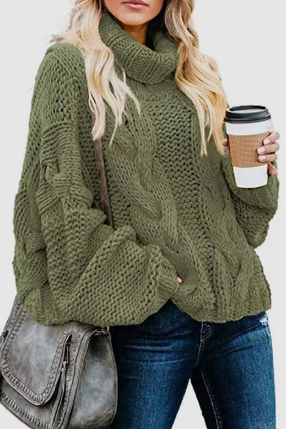 Eleganter Cashmere Pullover Rollkragen Winter