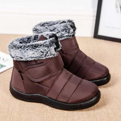 Damen Stiefel Wasserdicht Kaninchenfell Schuhe