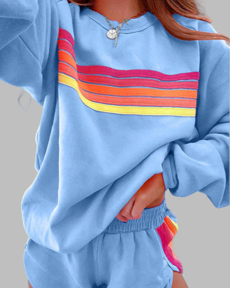 Gestreiftes Damen Pyjama Set