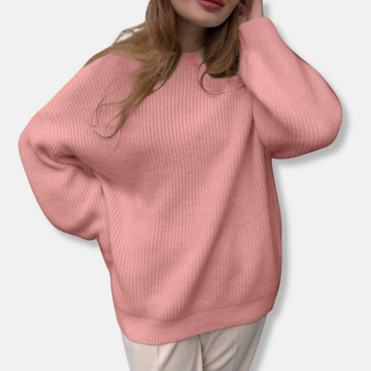 Weiche Strickkleid Übergröße Langärmlig