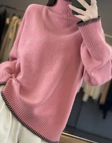 Bequeme Rollkragenpullover Damen Mode