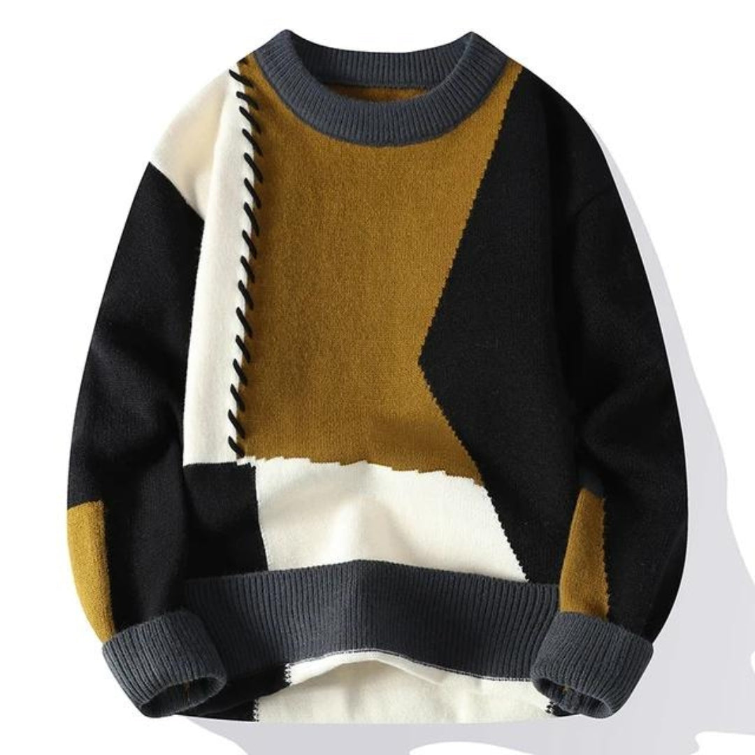 Modischer Strickpullover Herren Designer Look