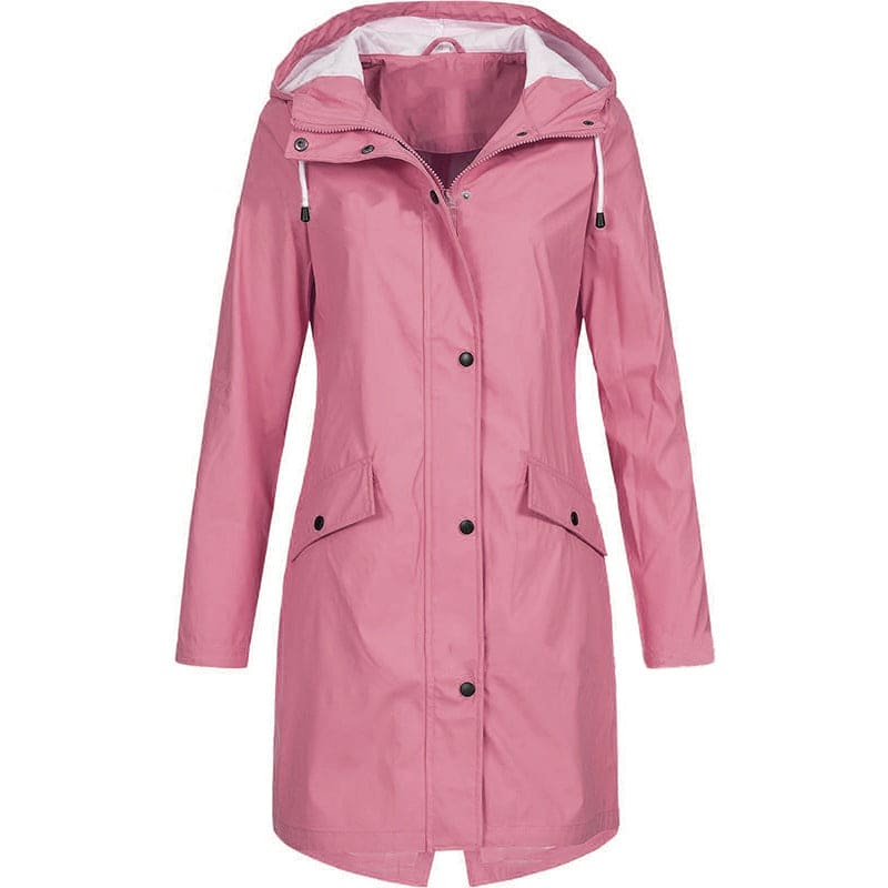 Wasserdichte Damen Regenjacke mit Kapuze