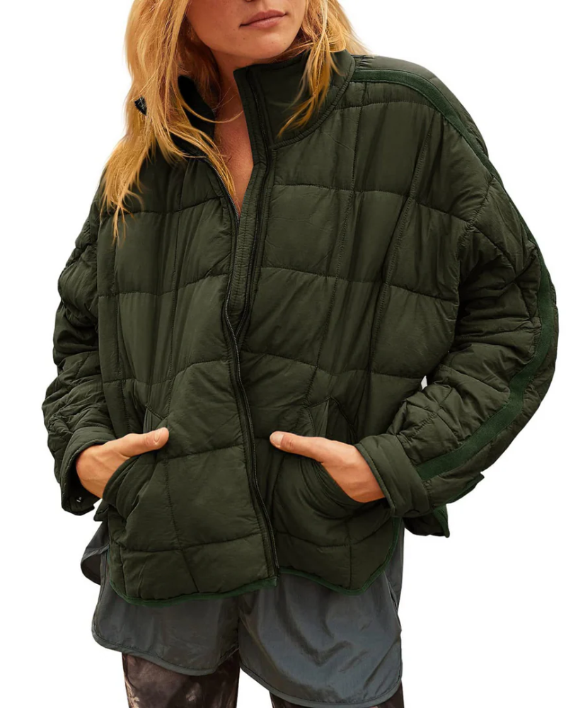 Leichte Pufferjacke Kompakt Reißverschluss Damen
