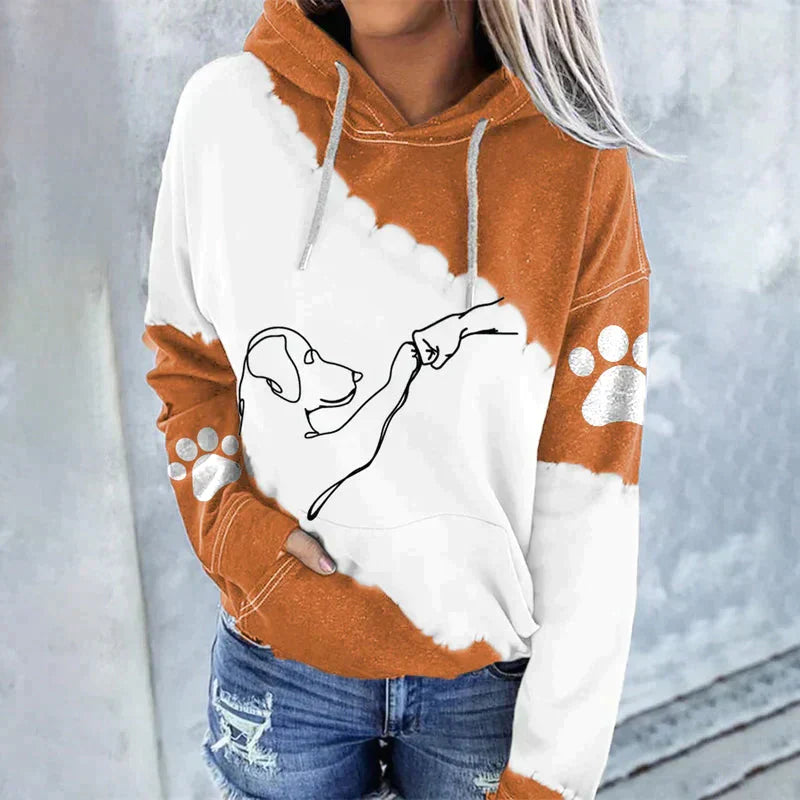 Stylisher Hoodie Hundemotiv Locker Fit