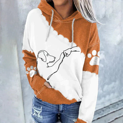 Stylisher Hoodie Hundemotiv Locker Fit