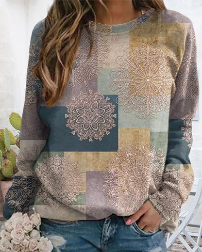 Bequemes Sweatshirt Rundhals Casual