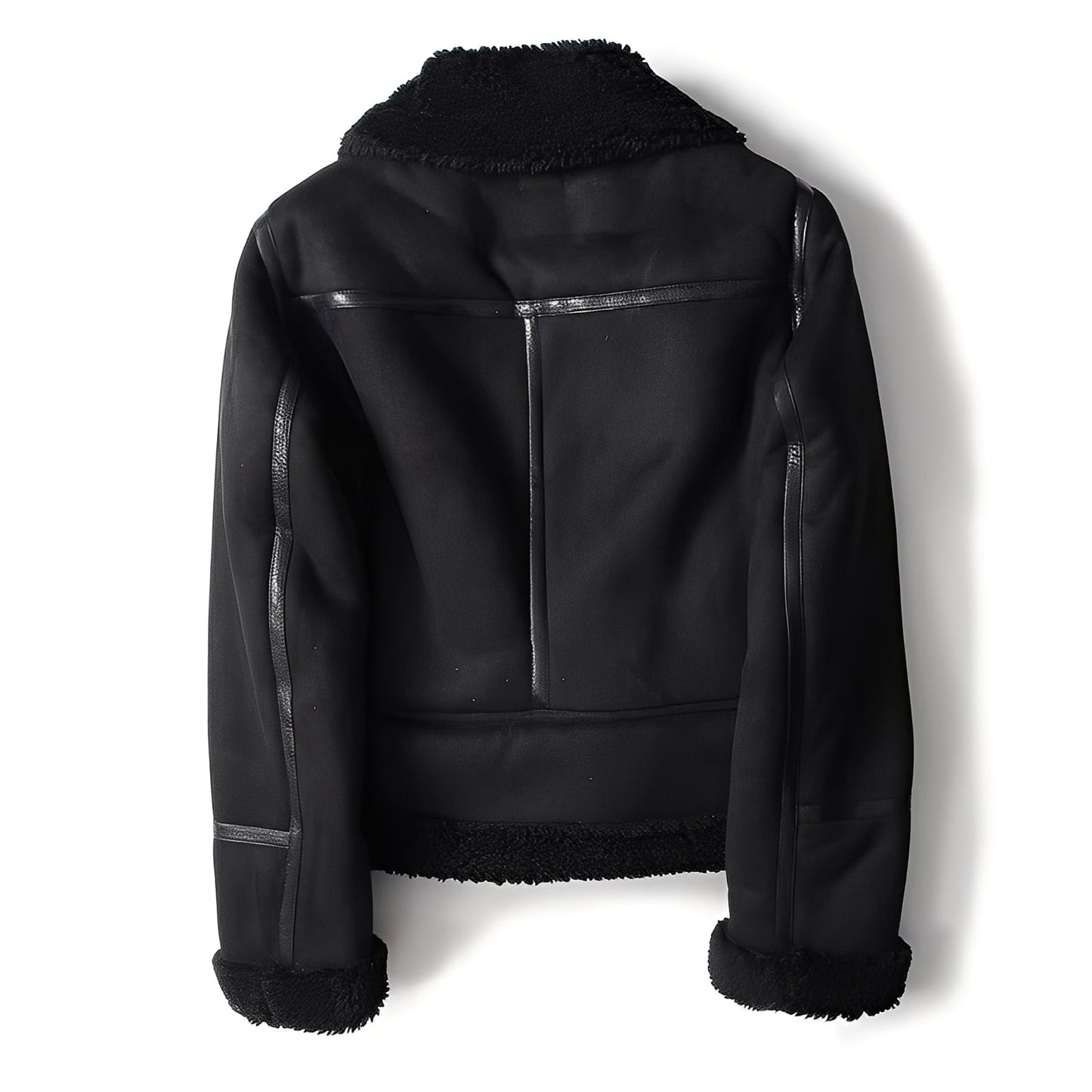 Lederjacke Damen | Warme Schaffell-Bikerjacke Frauen - IdealeKleiden