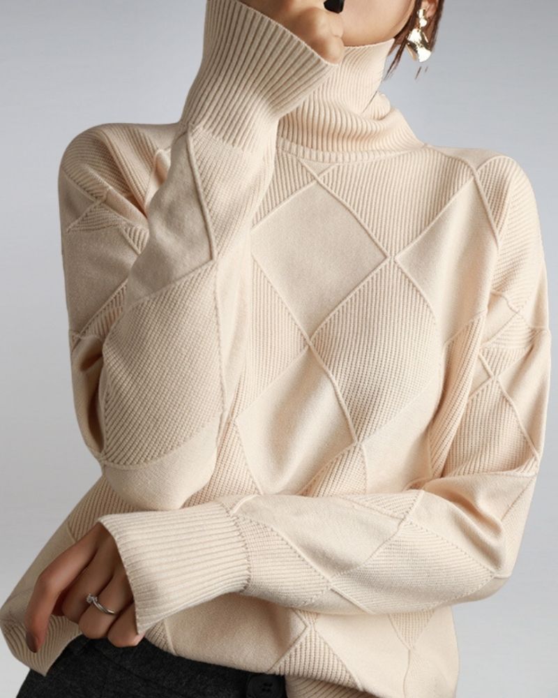 Eleganter Rollkragen Pullover Modern Style