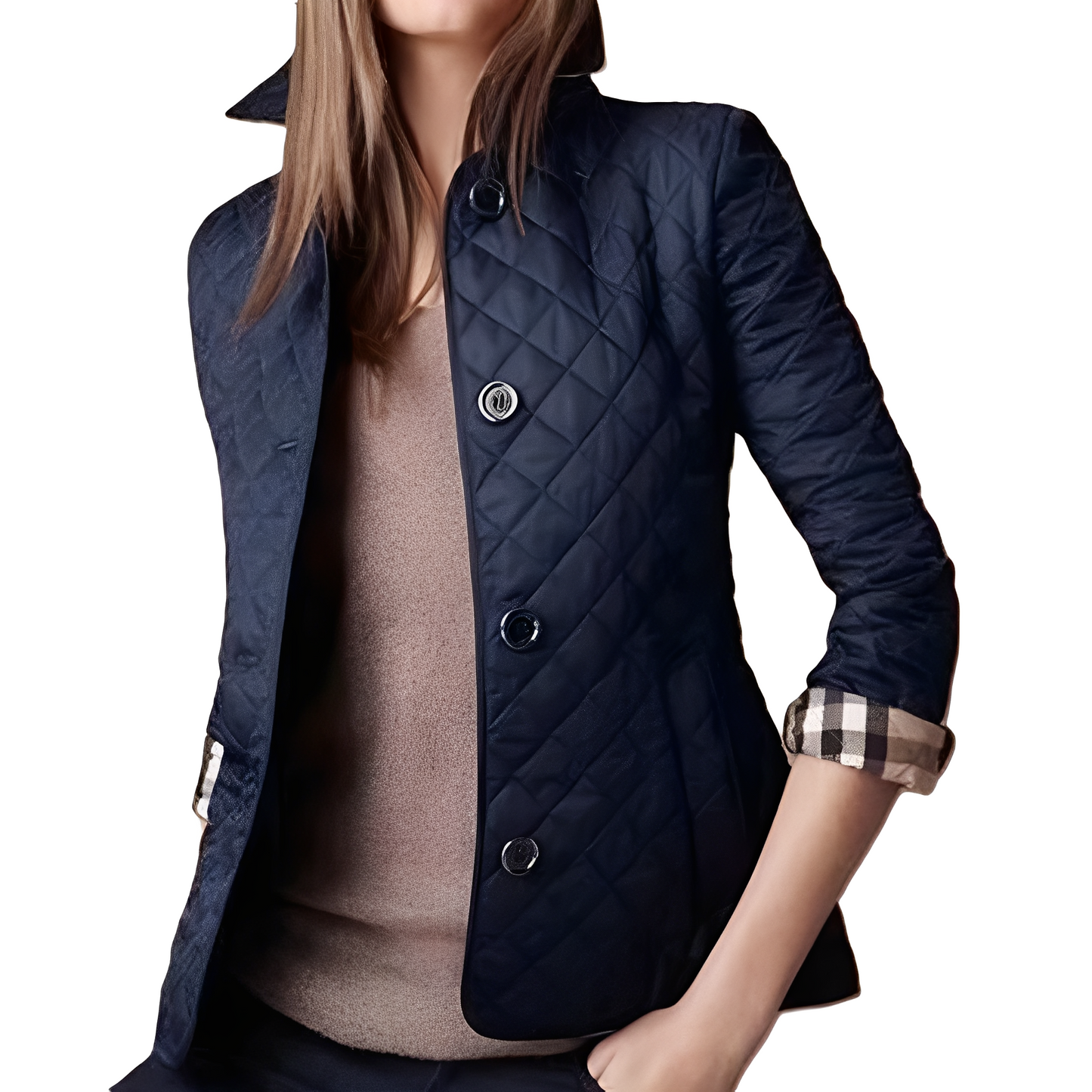 Frauen Winterjacke Tailliert Warm