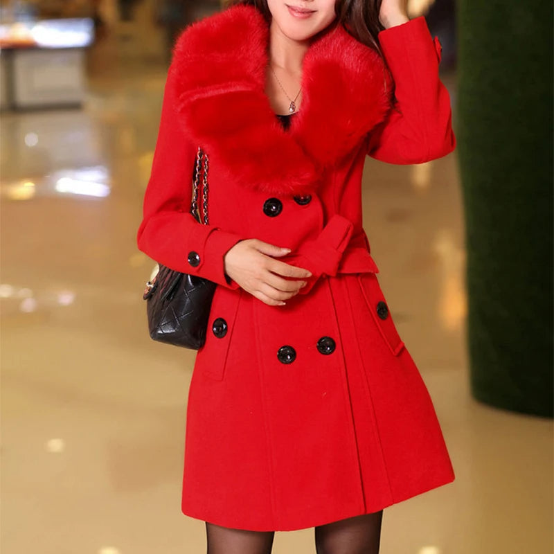 Luxus Pelzmantel Elegante Damenjacke
