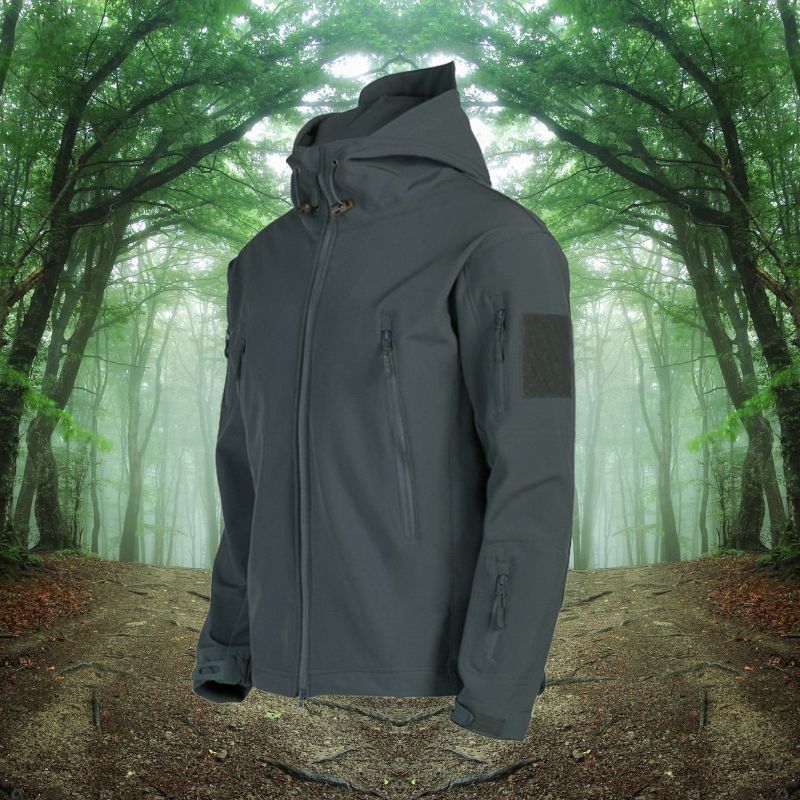 Herren Winterjacke Softshell Kapuze