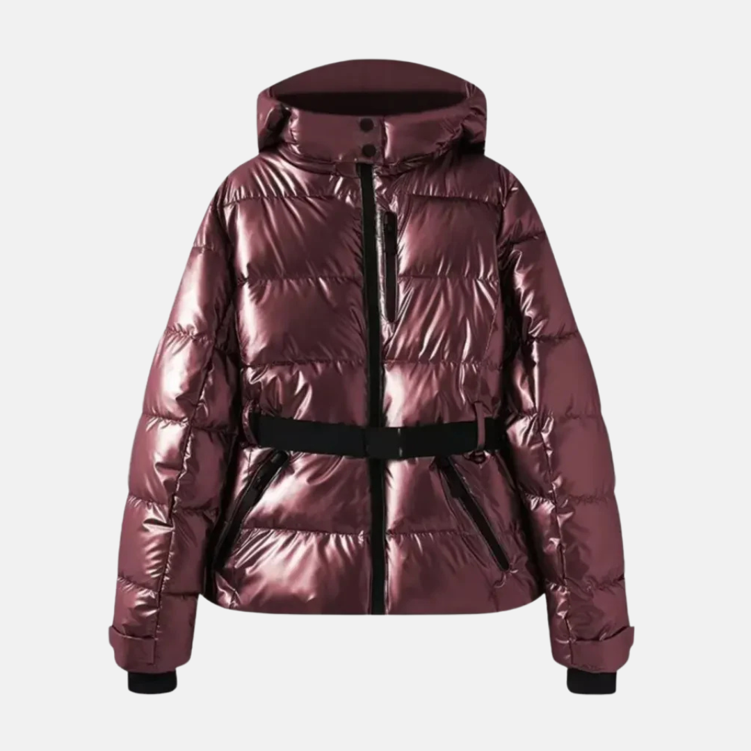 Wintersteppjacke Verstellbarer Gürtel Mit Kapuze