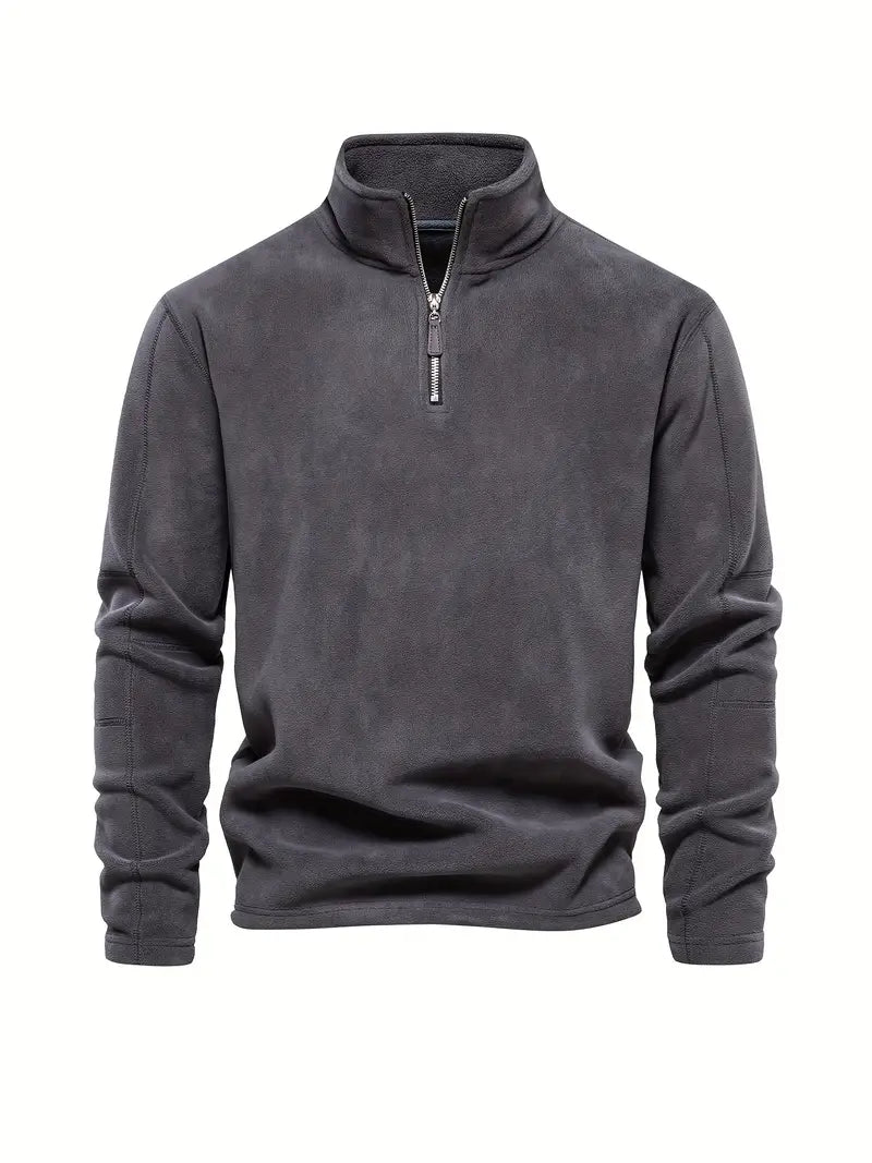 Cordpullover Halbzipper Modern Style