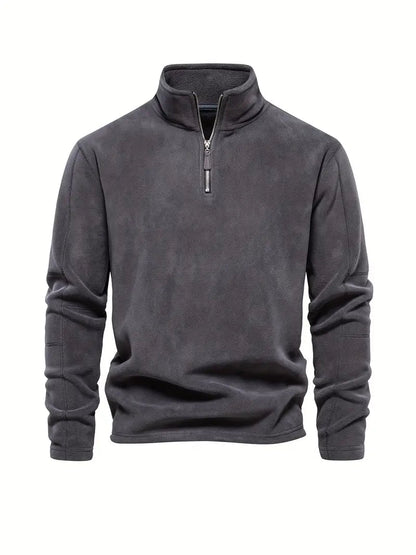 Cordpullover Halbzipper Modern Style
