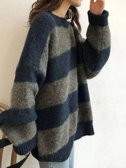 Elegante Damenstrickpullover Oversized Style - IdealeKleiden