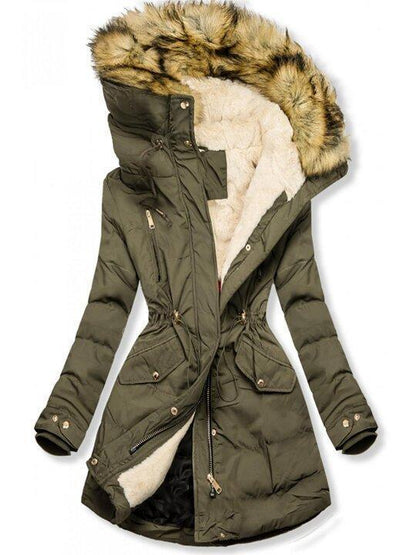 Weiche Winterjacke mit Plüschfutter Damen