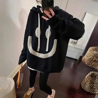 Übergrößer Kapuzenpullover Modern Style