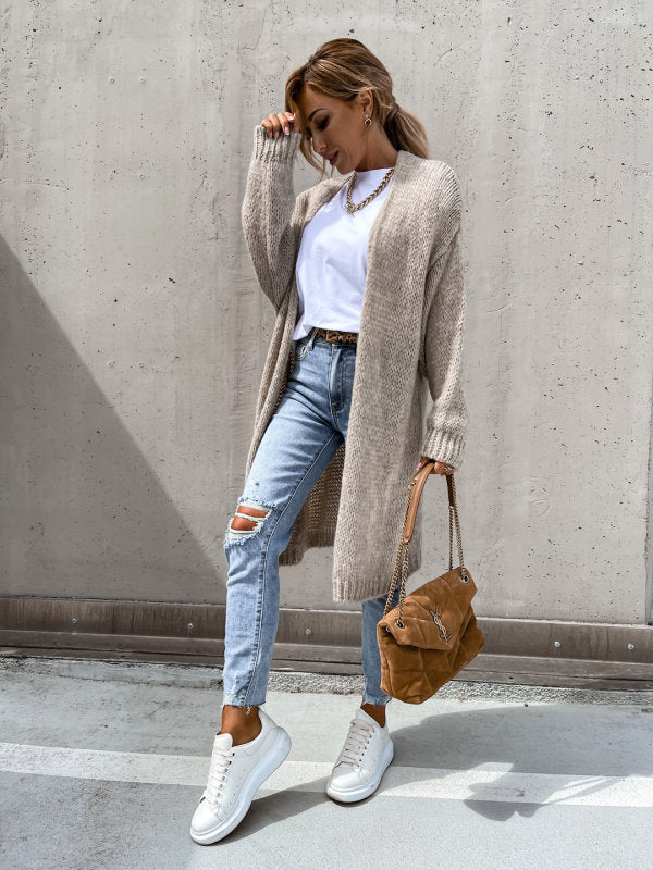 Herbst Strickjacke Damen Warm - IdealeKleiden