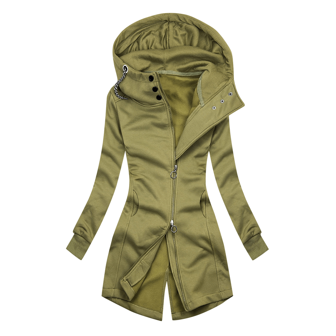 Damen Hoodie Slim Fit Hochkragen Jacke