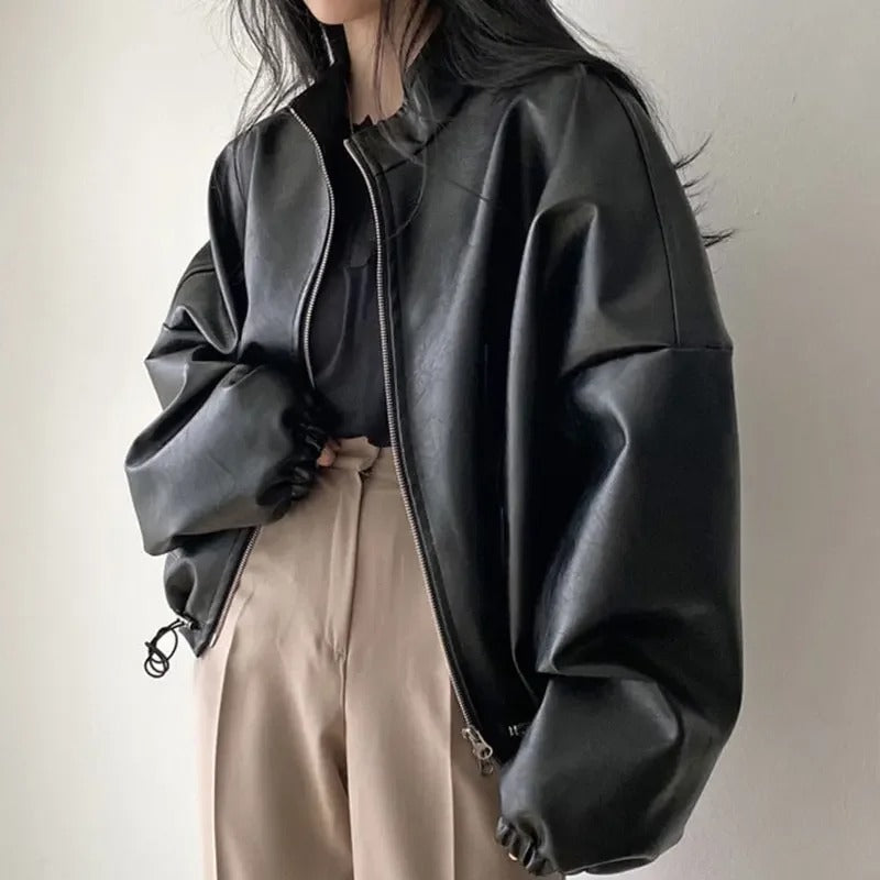 Maßgeschneiderte Lederjacke HipHop Style