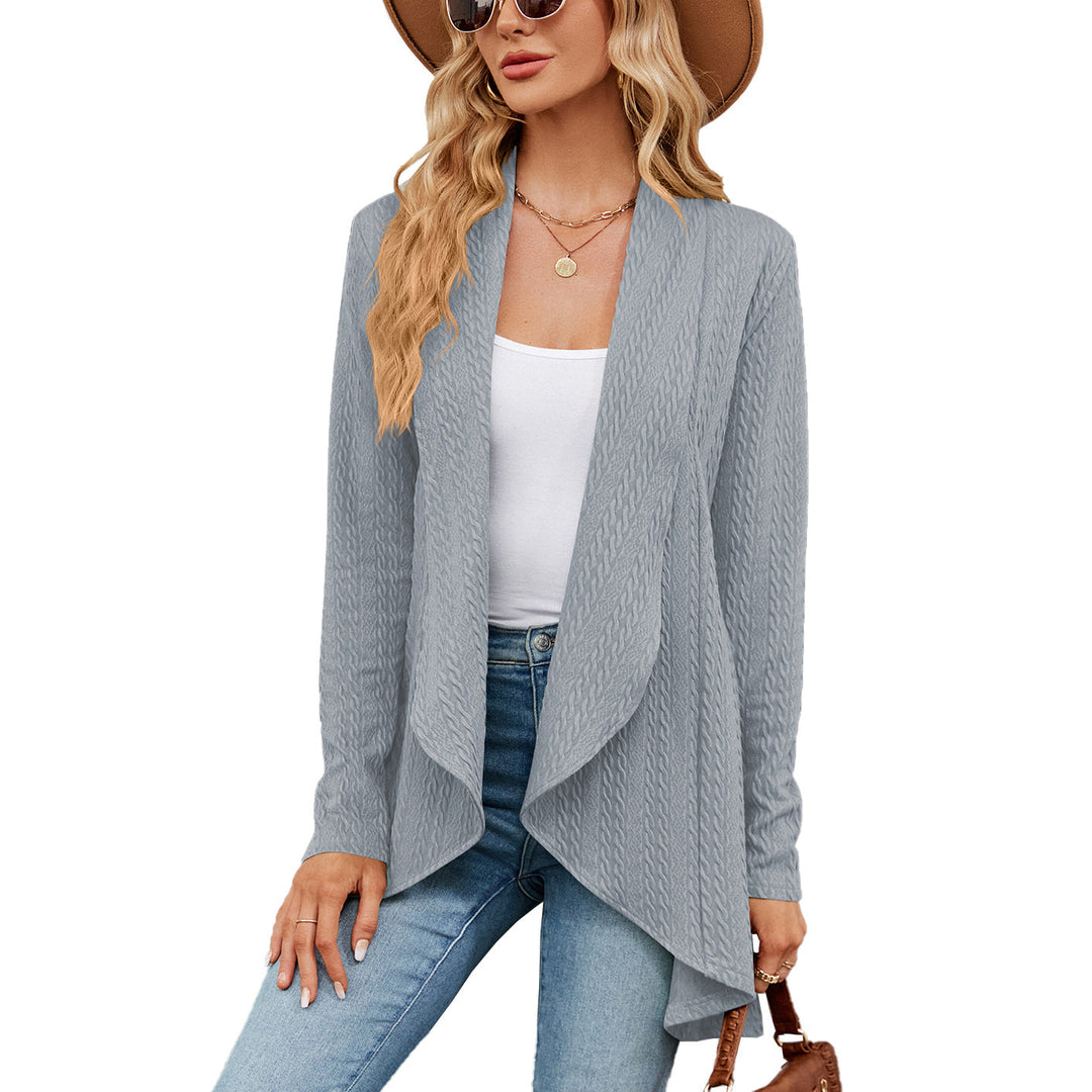 Elegante Damenjacke Langarm Uni Farbe
