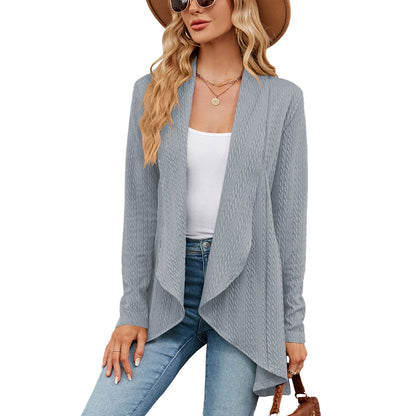 Elegante Damenjacke Langarm Uni Farbe