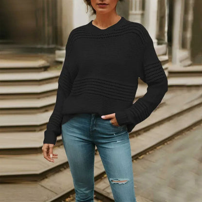 Damenschal Strickpullover Mit Lochmuster