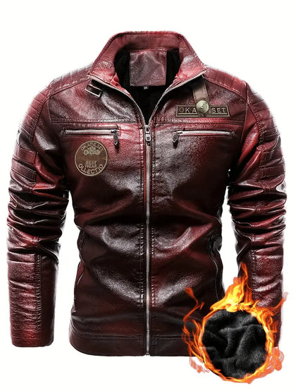 Lederjacke Biker Style Herren
