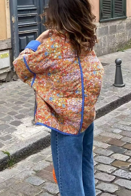 Moderne Steppjacke Mit Großer Tasche - IdealeKleiden