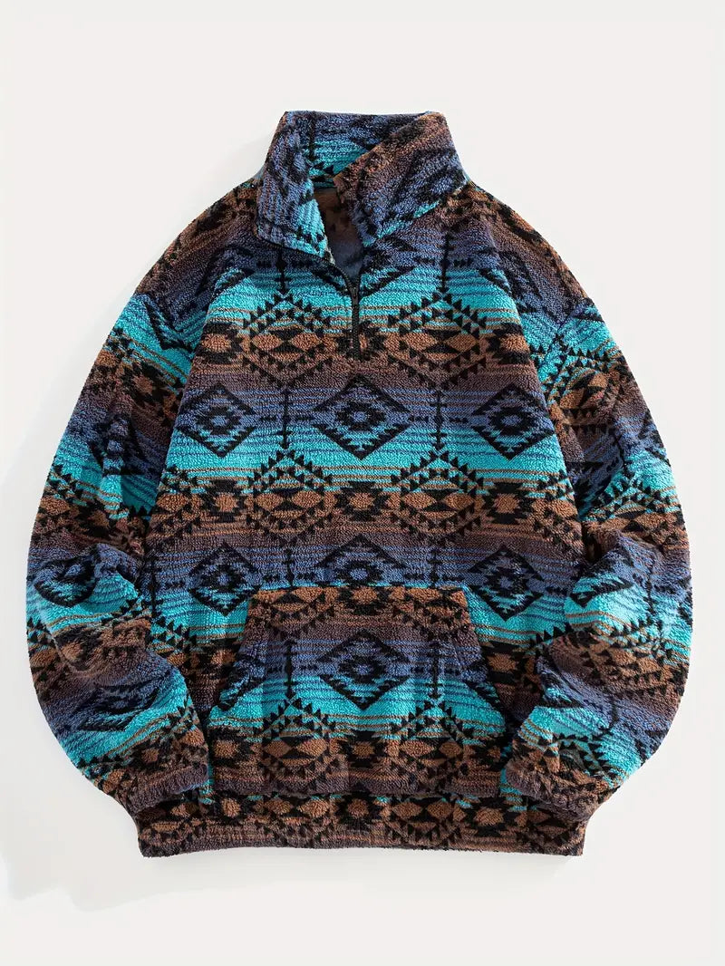 Stylischer Geometrie Pullover Herren