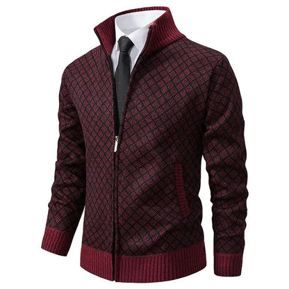 Herren Frühjacksjacke Reißverschluss Geometrisch Trendy