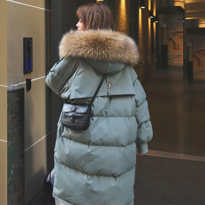 Damen Winterjacke Pelzbesatz Stylish