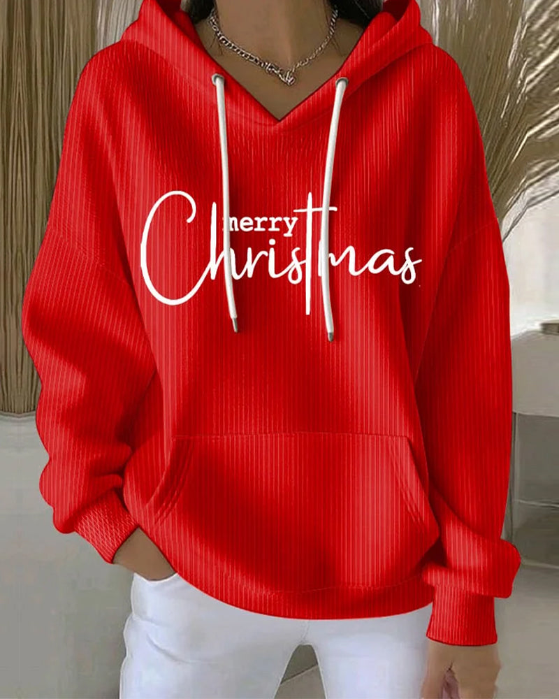 Stylische Winterjacke Langarm Kapuzenjacke Logo