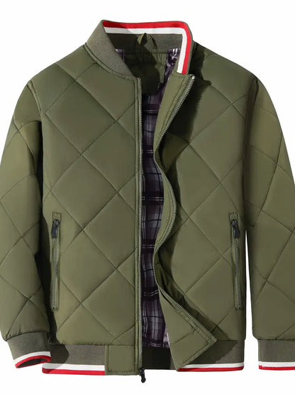 Herren Steppjacke Warm Reißverschluss