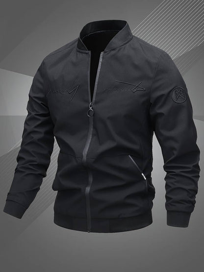Freizeitjacke Herren Modern mit Stickerei