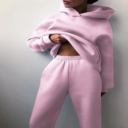 Modischer Zweiteiler Kapuzenpullover Lässig Chic