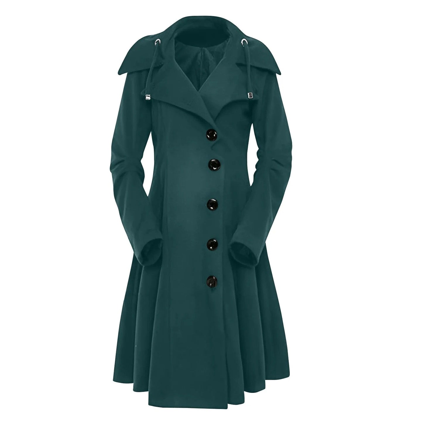 Eleganter Damen-Trenchcoat mit Kapuze